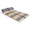 vidaXL Estrado de ripas com 42 ripas 7 zonas 140x200 cm