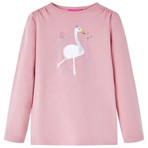 T-shirt de manga comprida para crian&ccedil;a rosa-claro 116