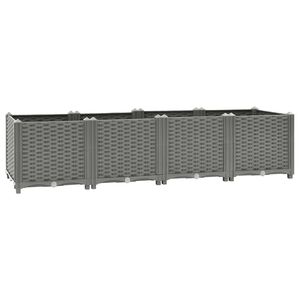 vidaXL Canteiro elevado 160x40x38 cm polipropileno
