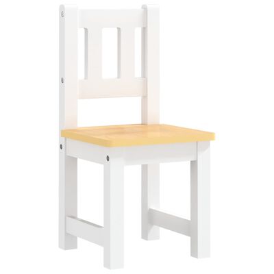 vidaXL 3 pcs conjunto mesa e cadeiras infantil MDF branco e bege