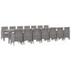 vidaXL Conjunto de Jantar para Jardim com Almofadas 15 unid. PP