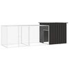 vidaXL Galinheiro 300x91x100 cm a&ccedil;o galvanizado antracite