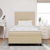 vidaXL Cama Box Manual Cinza Claro e Branco 193 x 120 x 128 cm