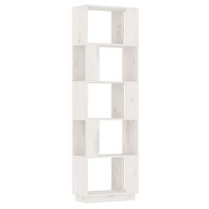 vidaXL Estante/divis&oacute;ria 51x25x163,5 cm pinho maci&ccedil;o branco