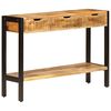vidaXL Aparador com 3 gavetas 110x35x75 cm madeira de mangueira maci&ccedil;a