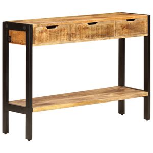 vidaXL Aparador com 3 gavetas 110x35x75 cm madeira de mangueira maci&ccedil;a