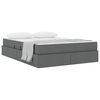 vidaXL Cama com arruma&ccedil;&atilde;o e colch&atilde;o Cinza Escuro 140 x 190 cm