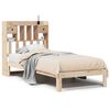 vidaXL Cama com estante sem colch&atilde;o 90x200 cm pinho maci&ccedil;o