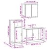vidaXL 3 pcs conj. m&oacute;veis casa banho derivados madeira carvalho sonoma
