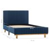 vidaXL Estrutura de cama 90x200 cm tecido azul