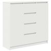 vidaXL Aparador c/ gavetas 100,5x35x98,5cm derivados de madeira branco