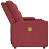 vidaXL Poltrona massagem 2 lug. reclin. c/ suporte copo vermelho-tinto