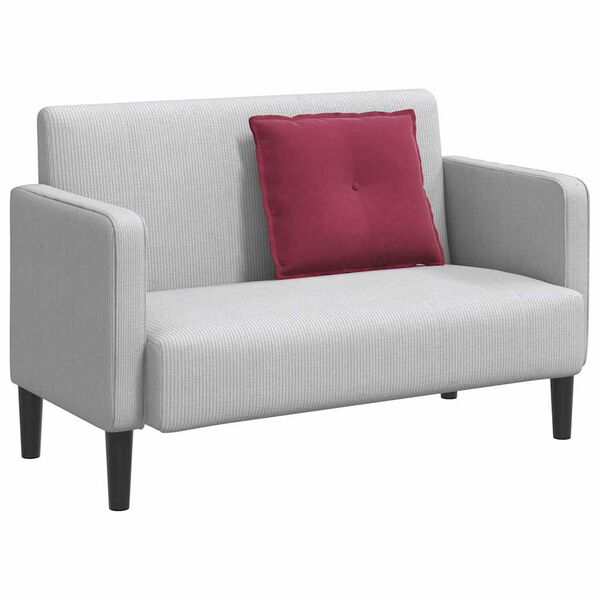 vidaXL Travesseiro para Costas Vinho Vermelho 60 x 50 cm