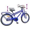 vidaXL Bicicleta Infantil 20 Polegadas para 6-11 Anos Azul Escuro