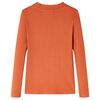 T-shirt de manga comprida para criança laranja-queimado 92