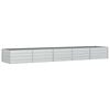 vidaXL Canteiro elevado de jardim 400x80x45cm a&ccedil;o galvanizado prateado