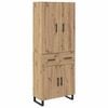 vidaXL Buff&ecirc; 2 pcs Carvalho Artesanal 69,5 x 34 x 180 cm