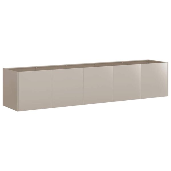 vidaXL Floreira enferrujada 200x40x40 cm a&ccedil;o resistente