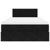 vidaXL Estrutura de cama otomana com colchão 120x200 cm veludo preto