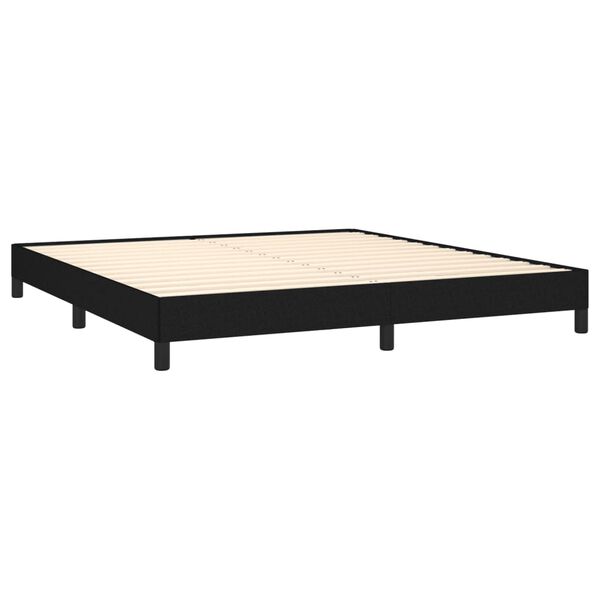 vidaXL Estrutura de cama sem colchão 160x200 cm tecido preto