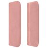 vidaXL Cabeceira de cama c/ abas veludo 83x16x78/88 cm rosa