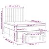 vidaXL Cama boxspring com colch&atilde;o 120x200 cm veludo azul-escuro