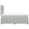 vidaXL Cama boxspring c/ colch&atilde;o 120x200 cm veludo cinzento-claro