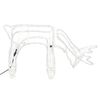 vidaXL Figuras de rena de Natal 2 pcs 73x31x45 cm branco quente