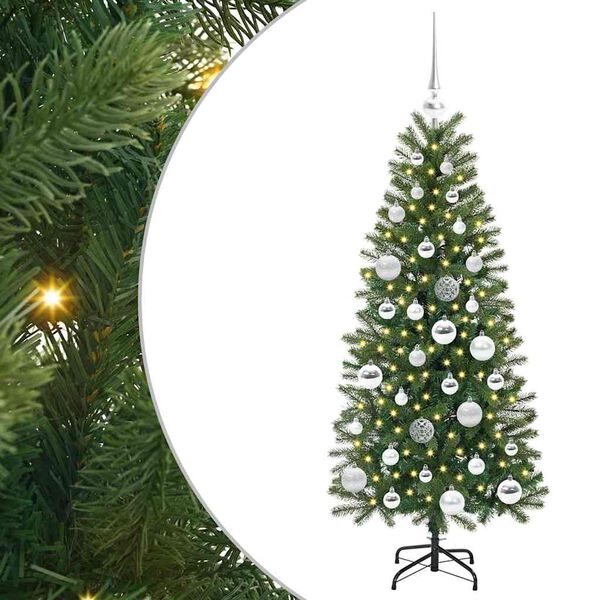 vidaXL &Aacute;rvore de Natal Artificial com 150 LEDs Verde 120 cm PE e PVC