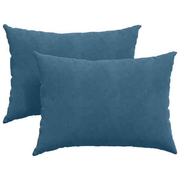 vidaXL Travesseiros de Sof&aacute; 2 pcs Azul 70 x 50 cm