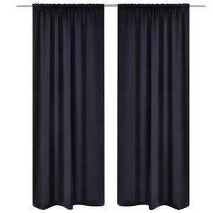 Cortinas pretas blackout 2 pe&ccedil;as 135 x 245 cm