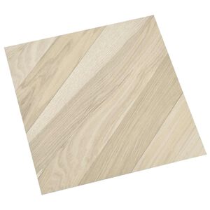 vidaXL Pranchas de Piso Autoadesivo Listrado Bege 30,5 x 30,5 cm