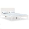 vidaXL Cama sem colch&atilde;o 120x200 cm madeira de pinho maci&ccedil;a branco