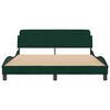 vidaXL Estrutura de cama Dover 160x200 cm veludo verde-escuro