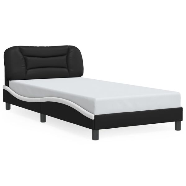 vidaXL Estrutura de cama sem colch&atilde;o Hvar 100x200 cm couro artificial