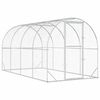 vidaXL Galinheiro Prateado 400 x 200 x 200 cm A&ccedil;o Galvanizado