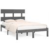 vidaXL Estrutura de cama 160x200 cm madeira maci&ccedil;a cinzento