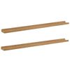 vidaXL Prateleira de Parede 2 pcs Castanho 100 x 9 x 3 cm