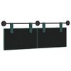 vidaXL Cabeceira Suspensa Riscas Verde Escuro 150 x 55 x 5 cm tecido