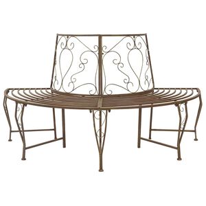 vidaXL Banco de &Aacute;rvore 4-N&uacute;mero de lugares 160 x 80 x 89 cm A&ccedil;o