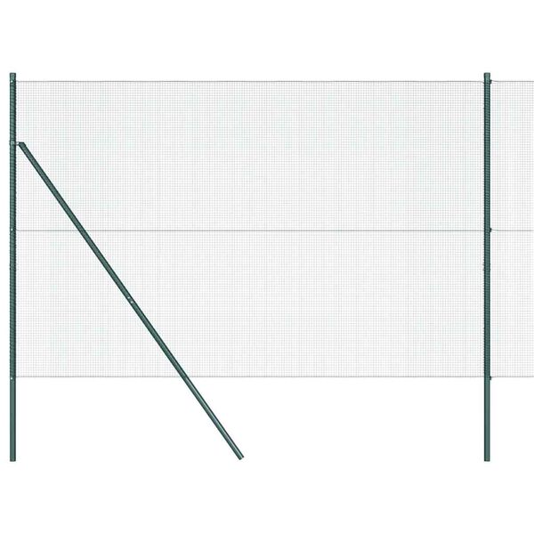 vidaXL Poste de Cerca Verde 50 x 1,5 m (malha de 12 x 12 mm) A&ccedil;o e PVC