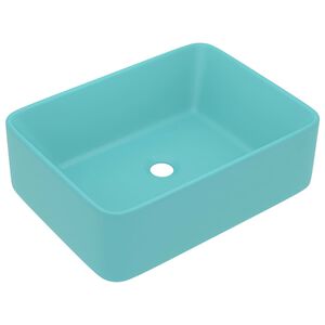 vidaXL Lavat&oacute;rio luxuoso 41x30x12 cm cer&acirc;mica verde-claro mate