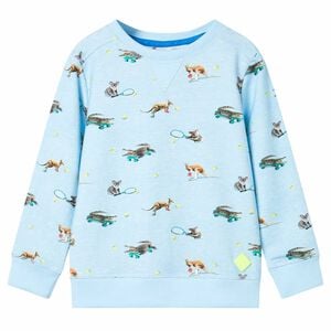 vidaXL Sweatshirt para crian&ccedil;a azul-claro mesclado 104