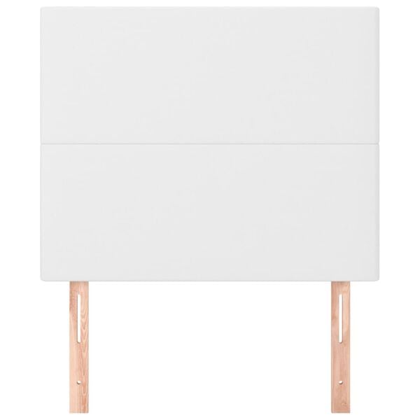 vidaXL Cabeceira Branca 80x5x118/128 cm Couro Sint&eacute;tico