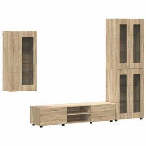 vidaXL Conjunto de m&oacute;vel de TV com gaveta FLORIN 3 pcs Carvalho Sonoma