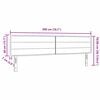 vidaXL Cabeceira LED com cabeceira Marrom Escuro 200 cm Poli&eacute;ster