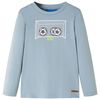 vidaXL T-shirt de manga comprida para crian&ccedil;a azul-claro 128