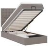 vidaXL Estrutura de cama otomana com colch&atilde;o tecido cinzento 80x200cm