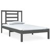 vidaXL Estrutura cama pequena solteiro 75x190 cm madeira maci&ccedil;a cinza