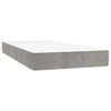 vidaXL Cama boxspring com colch&atilde;o 120x190 cm veludo cinzento-claro